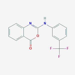 molecular formula C15H9F3N2O2 B2617626 2-[3-(trifluoromethyl)anilino]-4H-3,1-benzoxazin-4-one CAS No. 282529-88-8
