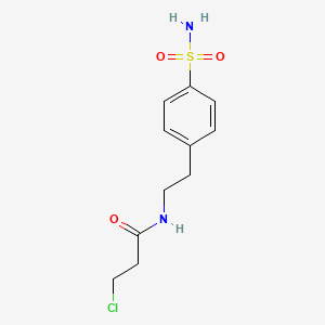 3-chloro-N-[2-(4-sulfamoylphenyl)ethyl]propanamide