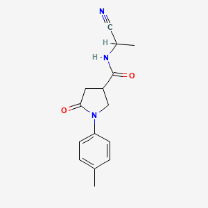 N-(1-cyanoethyl)-1-(4-methylphenyl)-5-oxopyrrolidine-3-carboxamide