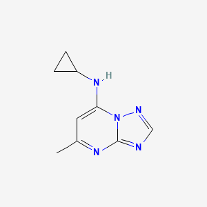 molecular formula C9H11N5 B2617632 N-cyclopropyl-5-methyl-[1,2,4]triazolo[1,5-a]pyrimidin-7-amine CAS No. 606136-10-1