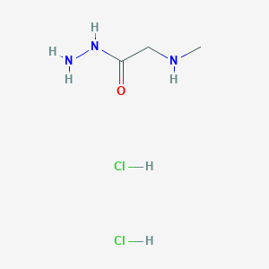 molecular formula C3H11Cl2N3O B2617636 2-(Methylamino)acetohydrazide dihydrochloride CAS No. 1989672-20-9