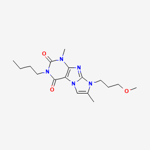 3-butyl-8-(3-methoxypropyl)-1,7-dimethyl-1H-imidazo[2,1-f]purine-2,4(3H,8H)-dione