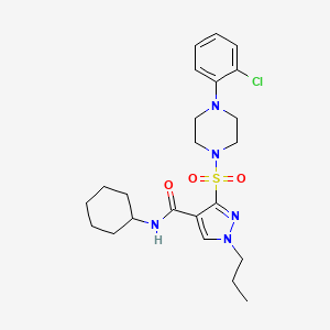 N-isobutyl-3-(4-{2-[(4-methylphenyl)amino]-2-oxoethyl}-3-oxo-3,4-dihydroquinoxalin-2-yl)propanamide
