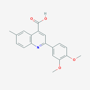 molecular formula C19H17NO4 B2617653 2-(3,4-Dimethoxyphenyl)-6-methylquinoline-4-carboxylic acid CAS No. 460715-30-4