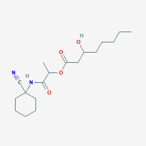 1-[(1-Cyanocyclohexyl)carbamoyl]ethyl 3-hydroxyoctanoate