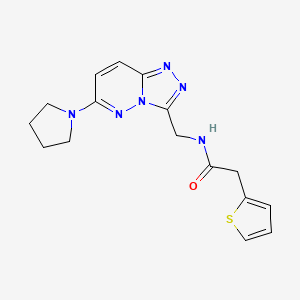 N-((6-(pyrrolidin-1-yl)-[1,2,4]triazolo[4,3-b]pyridazin-3-yl)methyl)-2-(thiophen-2-yl)acetamide