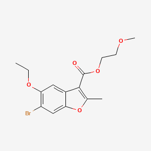 2-Methoxyethyl 6-bromo-5-ethoxy-2-methyl-1-benzofuran-3-carboxylate