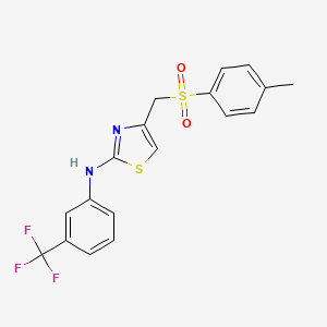 4-Methyl-1-(((4-((3-(trifluoromethyl)phenyl)amino)(3,5-thiazolyl))methyl)sulfonyl)benzene
