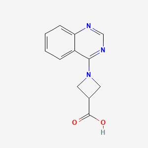 molecular formula C12H11N3O2 B2617671 1-(Quinazolin-4-yl)azetidine-3-carboxylic acid CAS No. 1365988-06-2