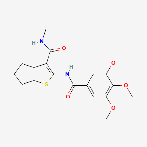 molecular formula C19H22N2O5S B2617673 N-methyl-2-[(3,4,5-trimethoxybenzoyl)amino]-5,6-dihydro-4H-cyclopenta[b]thiophene-3-carboxamide CAS No. 893093-91-9