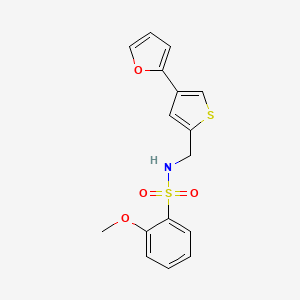 N-[[4-(Furan-2-yl)thiophen-2-yl]methyl]-2-methoxybenzenesulfonamide