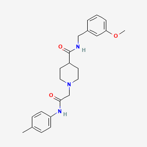 molecular formula C23H29N3O3 B2617679 N-(3-methoxybenzyl)-1-(2-oxo-2-(p-tolylamino)ethyl)piperidine-4-carboxamide CAS No. 941881-64-7