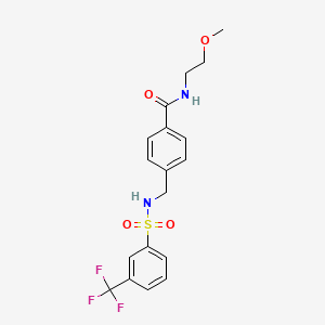 N-(2-methoxyethyl)-4-[[[3-(trifluoromethyl)phenyl]sulfonylamino]methyl]benzamide