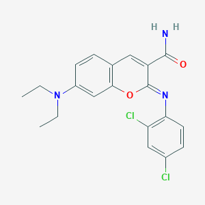 (Z)-2-((2,4-dichlorophenyl)imino)-7-(diethylamino)-2H-chromene-3-carboxamide