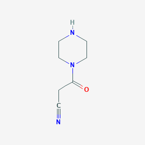 molecular formula C7H11N3O B2617683 3-Oxo-3-piperazin-1-ylpropanenitrile CAS No. 182231-04-5