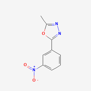 molecular formula C9H7N3O3 B2617693 2-Methyl-5-(3-nitrophenyl)-1,3,4-oxadiazole CAS No. 122733-39-5