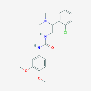 molecular formula C19H24ClN3O3 B2617694 1-(2-(2-氯苯基)-2-(二甲氨基)乙基)-3-(3,4-二甲氧基苯基)脲 CAS No. 1207002-60-5