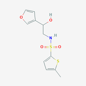 molecular formula C11H13NO4S2 B2617696 N-(2-(furan-3-yl)-2-hydroxyethyl)-5-methylthiophene-2-sulfonamide CAS No. 1396857-13-8
