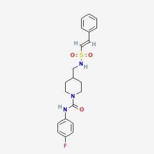 (E)-N-(4-fluorophenyl)-4-((2-phenylvinylsulfonamido)methyl)piperidine-1-carboxamide