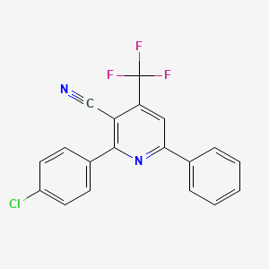 2-(4-Chlorophenyl)-6-phenyl-4-(trifluoromethyl)nicotinonitrile