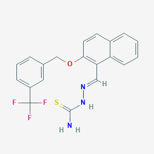 molecular formula C20H16F3N3OS B2617723 [(E)-[(2-{[3-(trifluoromethyl)phenyl]methoxy}naphthalen-1-yl)methylidene]amino]thiourea CAS No. 866138-16-1