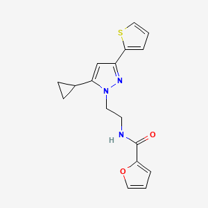 N-(2-(5-cyclopropyl-3-(thiophen-2-yl)-1H-pyrazol-1-yl)ethyl)furan-2-carboxamide