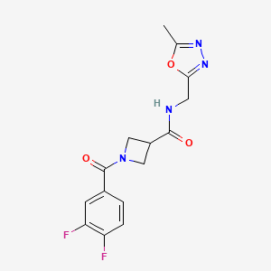1-(3,4-difluorobenzoyl)-N-((5-methyl-1,3,4-oxadiazol-2-yl)methyl)azetidine-3-carboxamide