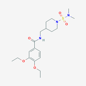 molecular formula C19H31N3O5S B2617741 N-[[1-(Dimethylsulfamoyl)piperidin-4-yl]methyl]-3,4-diethoxybenzamide CAS No. 2415502-67-7