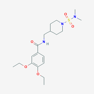 molecular formula C19H31N3O5S B2617741 N-{[1-(dimethylsulfamoyl)piperidin-4-yl]methyl}-3,4-diethoxybenzamide CAS No. 2415502-67-7