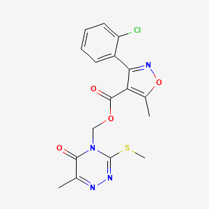 (6-methyl-3-(methylthio)-5-oxo-1,2,4-triazin-4(5H)-yl)methyl 3-(2-chlorophenyl)-5-methylisoxazole-4-carboxylate