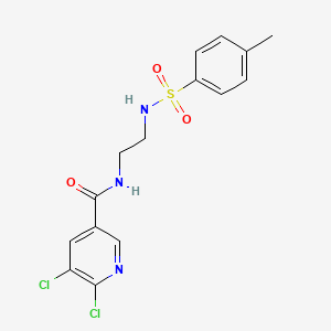 5,6-dichloro-N-[2-(4-methylbenzenesulfonamido)ethyl]pyridine-3-carboxamide