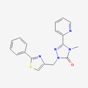 4-methyl-1-((2-phenylthiazol-4-yl)methyl)-3-(pyridin-2-yl)-1H-1,2,4-triazol-5(4H)-one