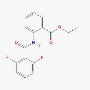 molecular formula C16H13F2NO3 B261775 Ethyl 2-[(2,6-difluorobenzoyl)amino]benzoate 