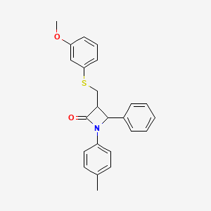 3-{[(3-Methoxyphenyl)sulfanyl]methyl}-1-(4-methylphenyl)-4-phenyl-2-azetanone