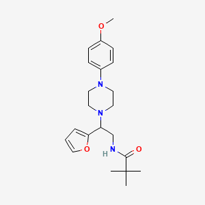 N-(2-(furan-2-yl)-2-(4-(4-methoxyphenyl)piperazin-1-yl)ethyl)pivalamide