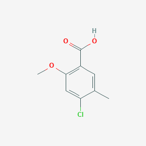 molecular formula C9H9ClO3 B2617756 4-Chloro-2-methoxy-5-methylbenzoic acid CAS No. 1368280-53-8