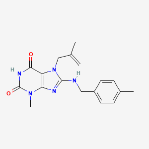 3-Methyl-8-[(4-methylphenyl)methylamino]-7-(2-methylprop-2-enyl)purine-2,6-dione