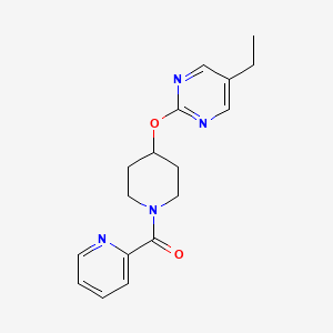 molecular formula C17H20N4O2 B2617760 [4-(5-Ethylpyrimidin-2-yl)oxypiperidin-1-yl]-pyridin-2-ylmethanone CAS No. 2380169-27-5