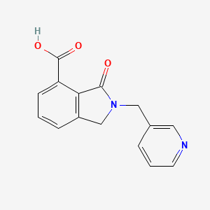 molecular formula C15H12N2O3 B2617762 3-Oxo-2-(pyridin-3-ylmethyl)isoindoline-4-carboxylic acid CAS No. 885955-03-3