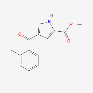 molecular formula C14H13NO3 B2617769 methyl 4-(2-methylbenzoyl)-1H-pyrrole-2-carboxylate CAS No. 478249-31-9