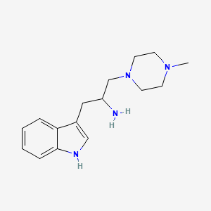 molecular formula C16H24N4 B2617771 1-(1H-Indol-3-yl)-3-(4-methylpiperazin-1-yl)propan-2-amine CAS No. 2361645-47-6