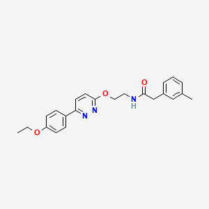 molecular formula C23H25N3O3 B2617781 N-(2-((6-(4-ethoxyphenyl)pyridazin-3-yl)oxy)ethyl)-2-(m-tolyl)acetamide CAS No. 920158-07-2