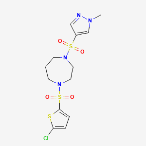 1-((5-chlorothiophen-2-yl)sulfonyl)-4-((1-methyl-1H-pyrazol-4-yl)sulfonyl)-1,4-diazepane