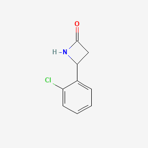 molecular formula C9H8ClNO B2617787 4-(2-Chlorophenyl)-2-azetidinone CAS No. 83716-63-6
