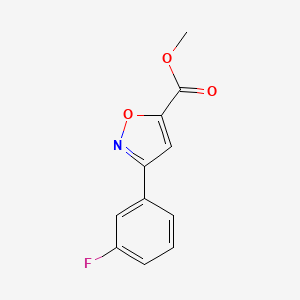 molecular formula C11H8FNO3 B2617794 Methyl 3-(3-fluorophenyl)-1,2-oxazole-5-carboxylate CAS No. 1119548-36-5