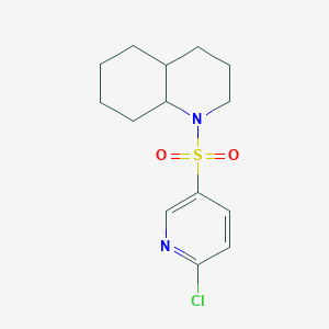 1-(6-chloropyridin-3-yl)sulfonyl-3,4,4a,5,6,7,8,8a-octahydro-2H-quinoline