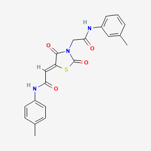 (Z)-2-(2,4-dioxo-3-(2-oxo-2-(m-tolylamino)ethyl)thiazolidin-5-ylidene)-N-(p-tolyl)acetamide