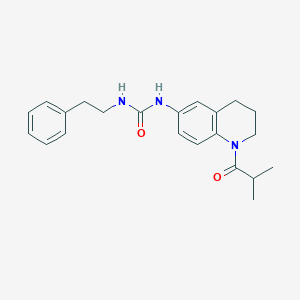 molecular formula C22H27N3O2 B2617808 1-(1-异丁酰-1,2,3,4-四氢喹啉-6-基)-3-苯乙基脲 CAS No. 1203149-36-3