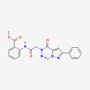 methyl 2-{[(4-oxo-2-phenylpyrazolo[1,5-d][1,2,4]triazin-5(4H)-yl)acetyl]amino}benzoate