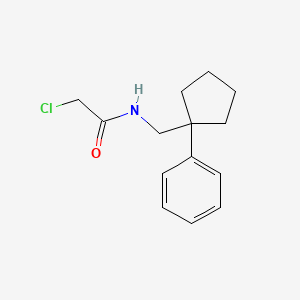 molecular formula C14H18ClNO B2617813 2-chloro-N-[(1-phenylcyclopentyl)methyl]acetamide CAS No. 306743-10-2